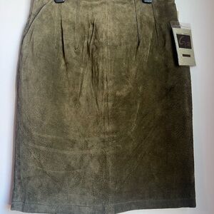 NWT Global Identity G-Ill vintage leather midi skirt